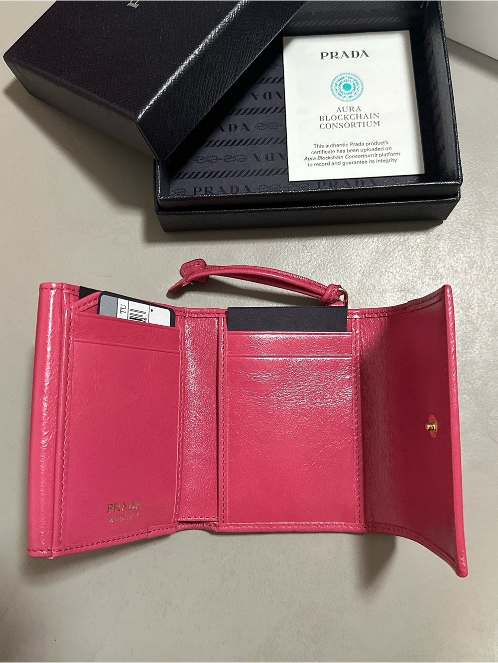Prada small leather wallet - Picture 8 of 13